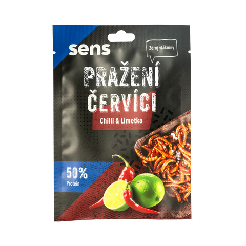 Pražení červíci nejvýhodněji - Chilli & limetka