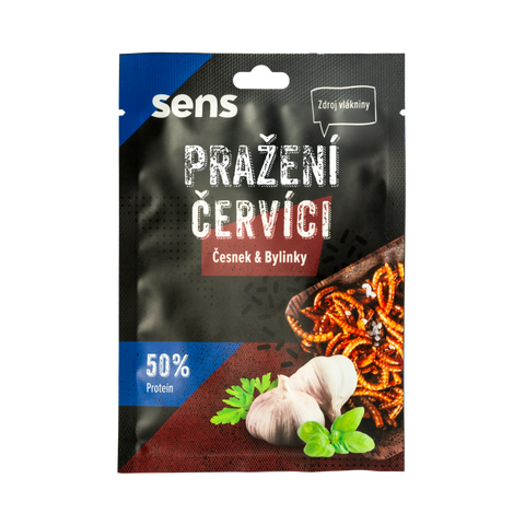 Pražení červíci nejvýhodněji - Česnek & bylinky